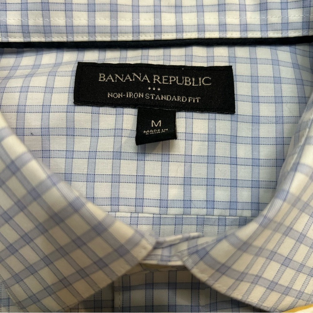 Lot Of 5 Banana Republic Mens M Long Sleeve Non Iron Cotton Shirts Standard Fit - Picture 3 of 6